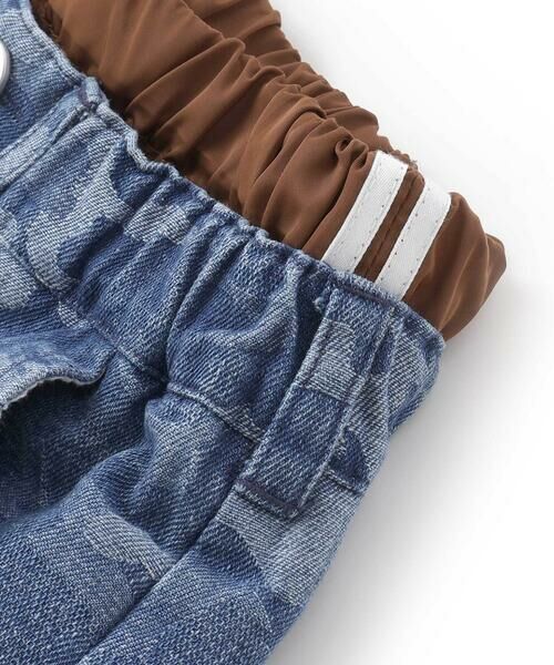 nexchic / ネクシック ショート・ハーフ・半端丈パンツ | ツイル＋デニムウエストレイヤードハーフパンツ(110~150cm) | 詳細16