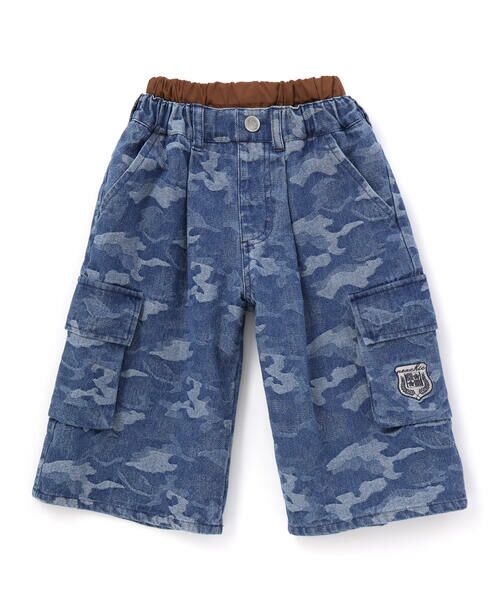 nexchic / ネクシック ショート・ハーフ・半端丈パンツ | ツイル＋デニムウエストレイヤードハーフパンツ(110~150cm) | 詳細13