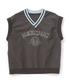 nexchic / ネクシック ベスト | Vネックタフタプルオーバーベスト(110~150cm)