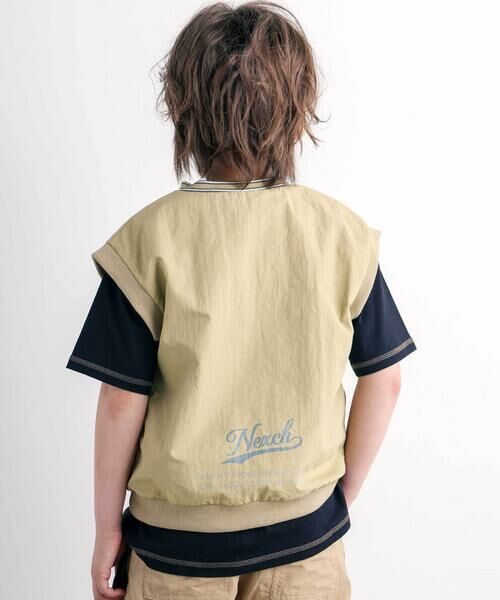 nexchic / ネクシック ベスト | Vネックタフタプルオーバーベスト(110~150cm) | 詳細10