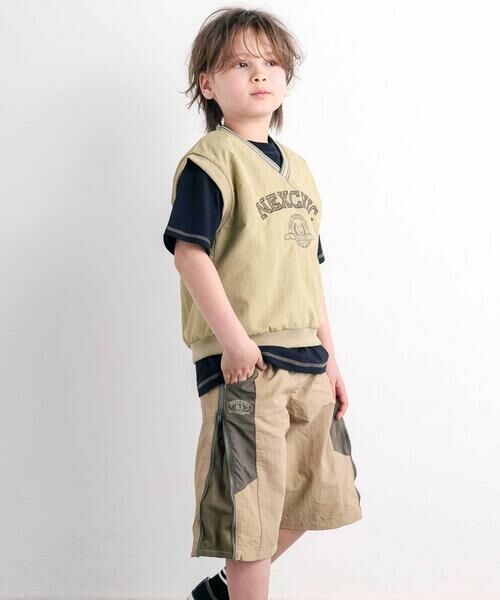 nexchic / ネクシック ベスト | Vネックタフタプルオーバーベスト(110~150cm) | 詳細12