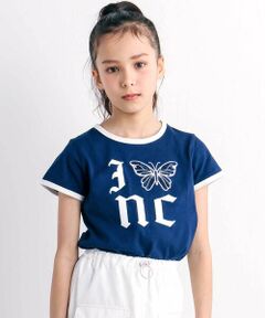 nexchic / ネクシック Tシャツ | バック蝶々レース天竺半袖Tシャツ(110~150cm)