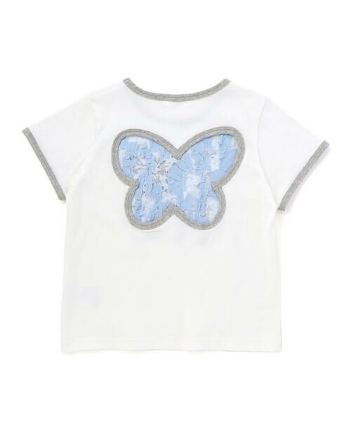nexchic / ネクシック Tシャツ | バック蝶々レース天竺半袖Tシャツ(110~150cm) | 詳細1