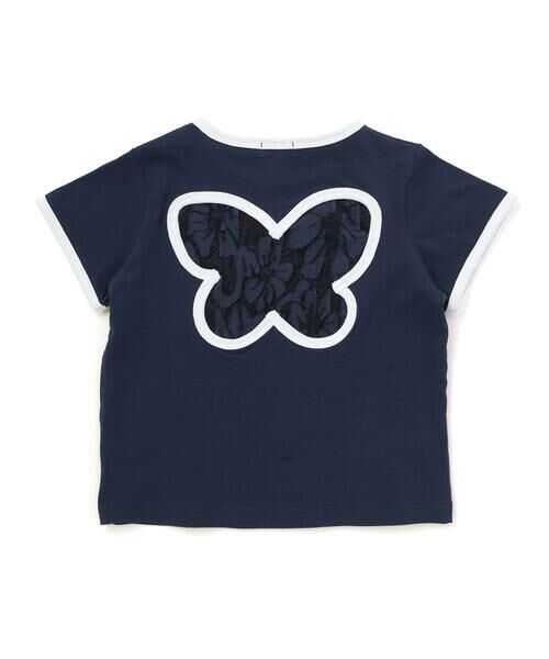 nexchic / ネクシック Tシャツ | バック蝶々レース天竺半袖Tシャツ(110~150cm) | 詳細15