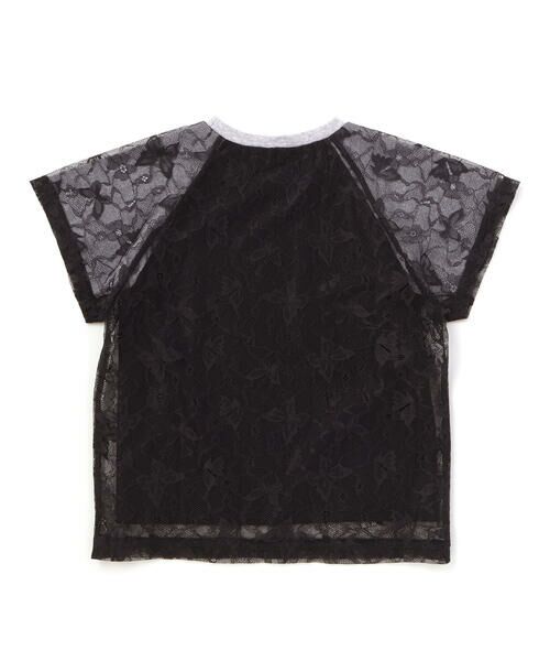 nexchic / ネクシック Tシャツ | チュールレイヤード天竺半袖Tシャツ(110~150cm) | 詳細5