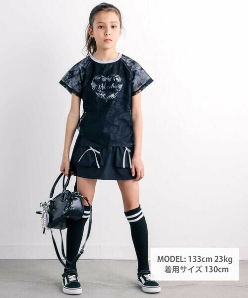 nexchic / ネクシック Tシャツ | チュールレイヤード天竺半袖Tシャツ(110~150cm) | 詳細1