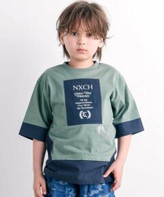 nexchic / ネクシック Tシャツ | タフタ切り替え天竺半袖Tシャツ(110~150cm)