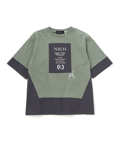 nexchic / ネクシック Tシャツ | タフタ切り替え天竺半袖Tシャツ(110~150cm) | 詳細4
