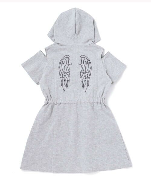 nexchic / ネクシック ミニ丈・ひざ丈ワンピース | フルジップ肩あきフードワンピース(110~150cm) | 詳細10