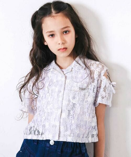 nexchic / ネクシック Tシャツ | 肩あきタイダイレースシャツ＋タンクトップセット(110~150cm) | 詳細6