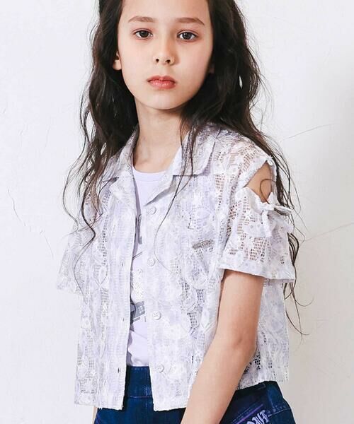 nexchic / ネクシック Tシャツ | 肩あきタイダイレースシャツ＋タンクトップセット(110~150cm) | 詳細7