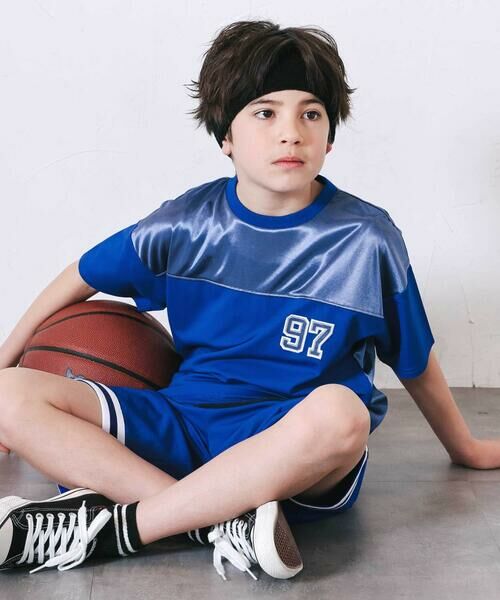 nexchic / ネクシック その他トップス | サイド切り替えサテンラインジャージ上下セット(110~150cm) | 詳細18