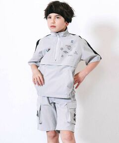 nexchic / ネクシック その他トップス | 半袖ハーフジップ＆ハーフパンツ セットアップ(110~150cm)