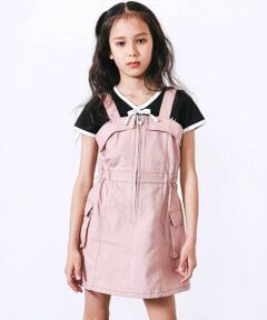 nexchic / ネクシック ドレス | ハート鍵刺しゅうピグメントツイルジャンスカ(110~150cm)