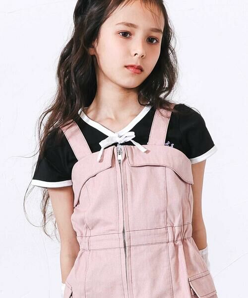 nexchic / ネクシック ドレス | ハート鍵刺しゅうピグメントツイルジャンスカ(110~150cm) | 詳細2