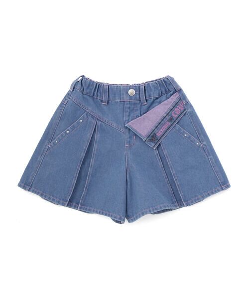 nexchic / ネクシック ショート・ハーフ・半端丈パンツ | レイヤードタックデニムショートパンツ(110~150cm) | 詳細3