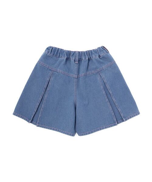 nexchic / ネクシック ショート・ハーフ・半端丈パンツ | レイヤードタックデニムショートパンツ(110~150cm) | 詳細4