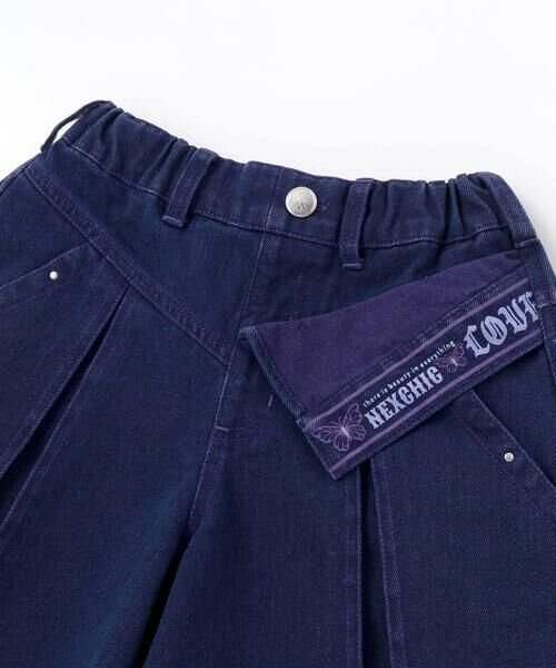 nexchic / ネクシック ショート・ハーフ・半端丈パンツ | レイヤードタックデニムショートパンツ(110~150cm) | 詳細10