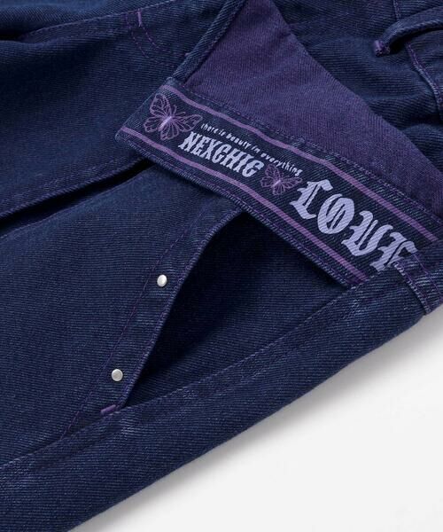 nexchic / ネクシック ショート・ハーフ・半端丈パンツ | レイヤードタックデニムショートパンツ(110~150cm) | 詳細12