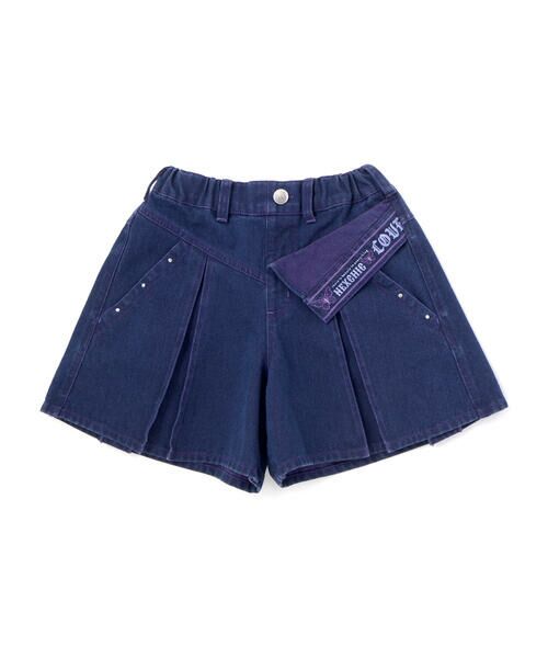 nexchic / ネクシック ショート・ハーフ・半端丈パンツ | レイヤードタックデニムショートパンツ(110~150cm) | 詳細8