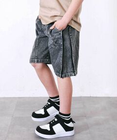 nexchic / ネクシック デニムパンツ | バックロゴ5分丈デニムパンツ(110~150cm)