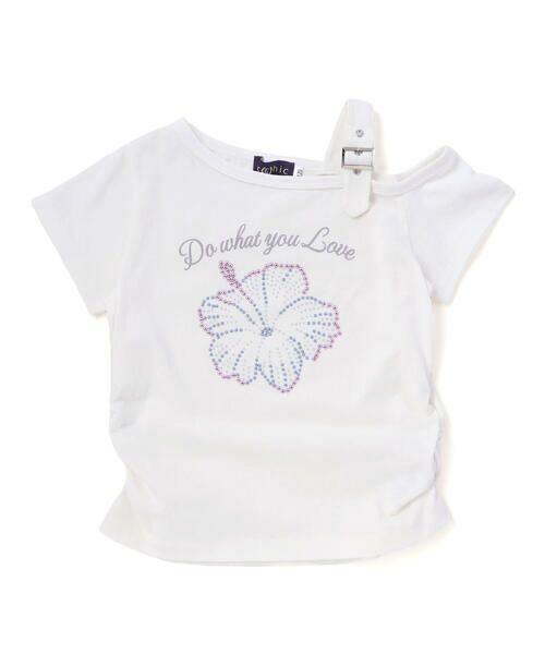 nexchic / ネクシック Tシャツ | ベルトアクセント・ワンショルダー天竺Tシャツ(110~150cm) | 詳細4