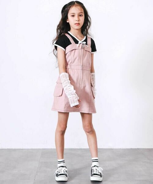 nexchic / ネクシック Tシャツ | レースアップTシャツ＆レースアームカバーセット(110~150cm) | 詳細5