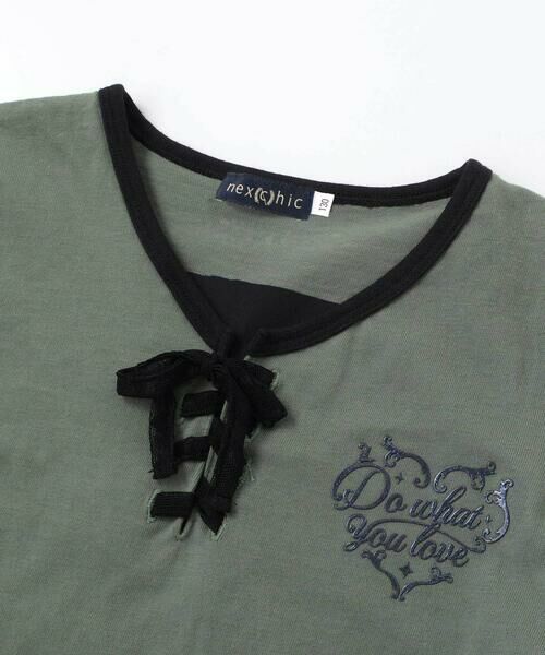 nexchic / ネクシック Tシャツ | レースアップTシャツ＆レースアームカバーセット(110~150cm) | 詳細12