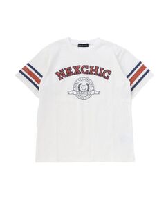 nexchic / ネクシック Tシャツ | メッシュスリーブ・カレッジロゴTシャツ(110~150cm)