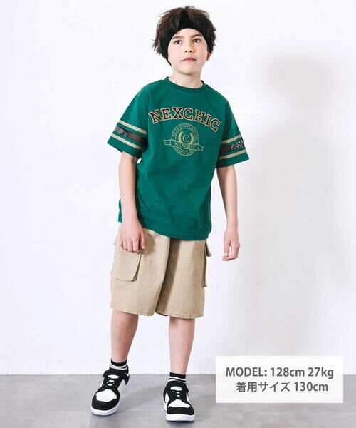 nexchic / ネクシック Tシャツ | メッシュスリーブ・カレッジロゴTシャツ(110~150cm) | 詳細8