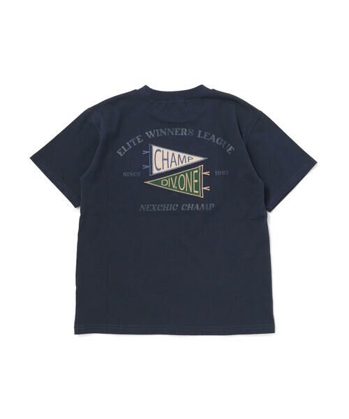 nexchic / ネクシック Tシャツ | デニムポケット・ピグメントカレッジTシャツ(110~150cm) | 詳細4