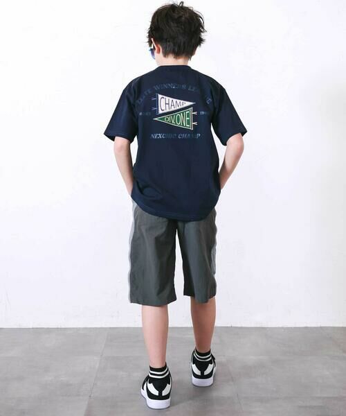 nexchic / ネクシック Tシャツ | デニムポケット・ピグメントカレッジTシャツ(110~150cm) | 詳細2