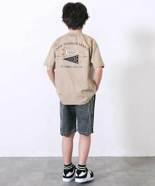 nexchic / ネクシック Tシャツ | デニムポケット・ピグメントカレッジTシャツ(110~150cm) | 詳細12