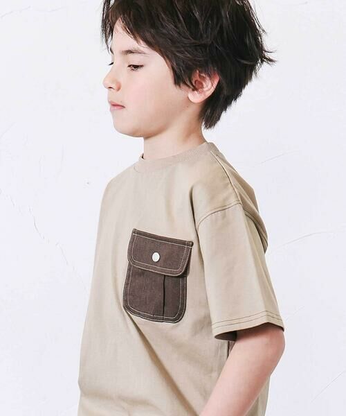 nexchic / ネクシック Tシャツ | デニムポケット・ピグメントカレッジTシャツ(110~150cm) | 詳細13