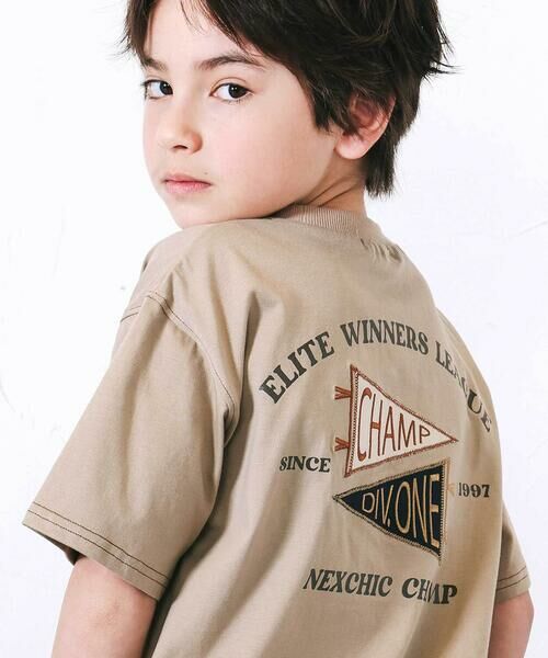 nexchic / ネクシック Tシャツ | デニムポケット・ピグメントカレッジTシャツ(110~150cm) | 詳細14