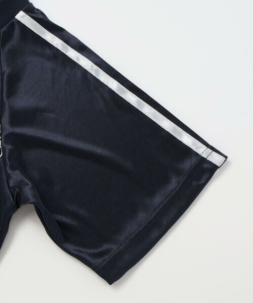 nexchic / ネクシック Tシャツ | レースロゴパッチサテンユニフォーム半袖Tシャツ(110~150cm) | 詳細6