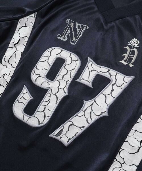 nexchic / ネクシック Tシャツ | レースロゴパッチサテンユニフォーム半袖Tシャツ(110~150cm) | 詳細4