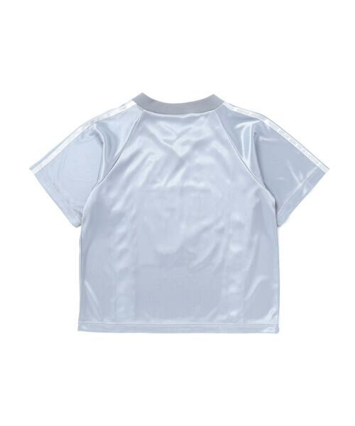 nexchic / ネクシック Tシャツ | レースロゴパッチサテンユニフォーム半袖Tシャツ(110~150cm) | 詳細14