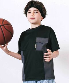 nexchic / ネクシック Tシャツ | タフタ切り替えメッシュ半袖Tシャツ(110~150cm)