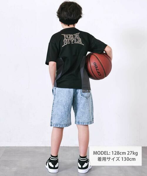 nexchic / ネクシック Tシャツ | タフタ切り替えメッシュ半袖Tシャツ(110~150cm) | 詳細9