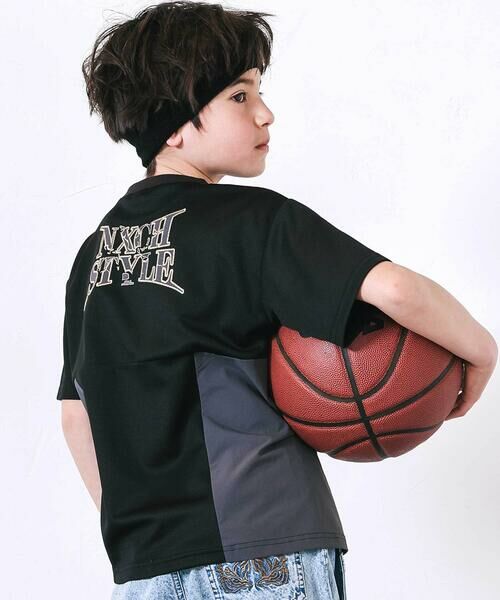 nexchic / ネクシック Tシャツ | タフタ切り替えメッシュ半袖Tシャツ(110~150cm) | 詳細13
