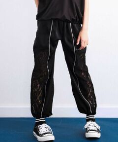 nexchic / ネクシック ショート・ハーフ・半端丈パンツ | サイド切り替えレースラインサテンパンツ(110~150cm)