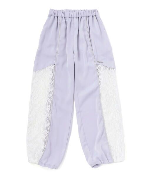 nexchic / ネクシック ショート・ハーフ・半端丈パンツ | サイド切り替えレースラインサテンパンツ(110~150cm) | 詳細10