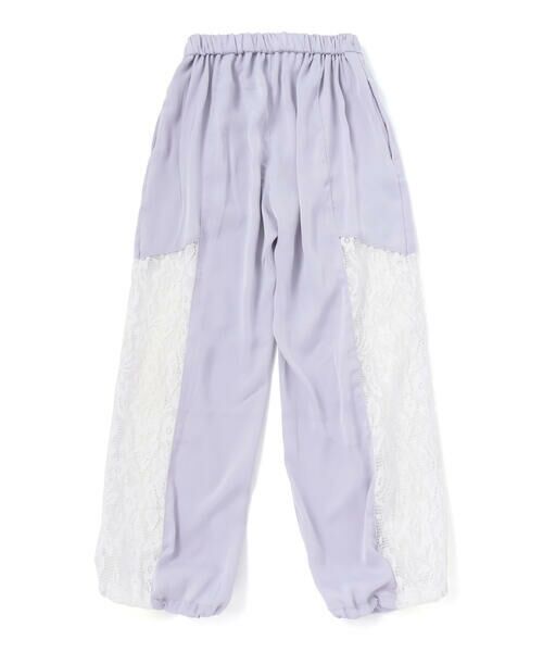 nexchic / ネクシック ショート・ハーフ・半端丈パンツ | サイド切り替えレースラインサテンパンツ(110~150cm) | 詳細11