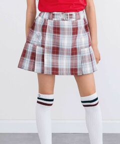 nexchic / ネクシック ショート・ハーフ・半端丈パンツ | サイド切り替えプリーツチェックスカパン(110~150cm)