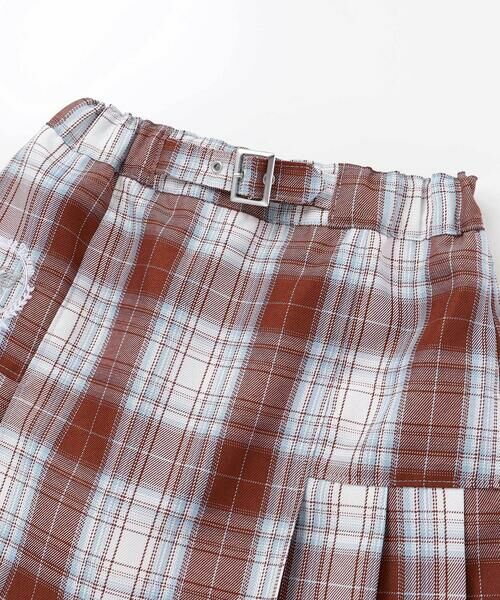 nexchic / ネクシック ショート・ハーフ・半端丈パンツ | サイド切り替えプリーツチェックスカパン(110~150cm) | 詳細5