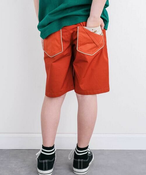 nexchic / ネクシック ショート・ハーフ・半端丈パンツ | フロント切り替えロゴ刺しゅうツイルハーフパンツ(110~150cm) | 詳細15