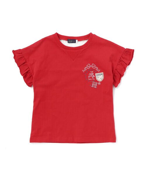 nexchic / ネクシック Tシャツ | 後ろ切り替えセーラー風パッチ刺しゅうTシャツ(110~150cm) | 詳細5