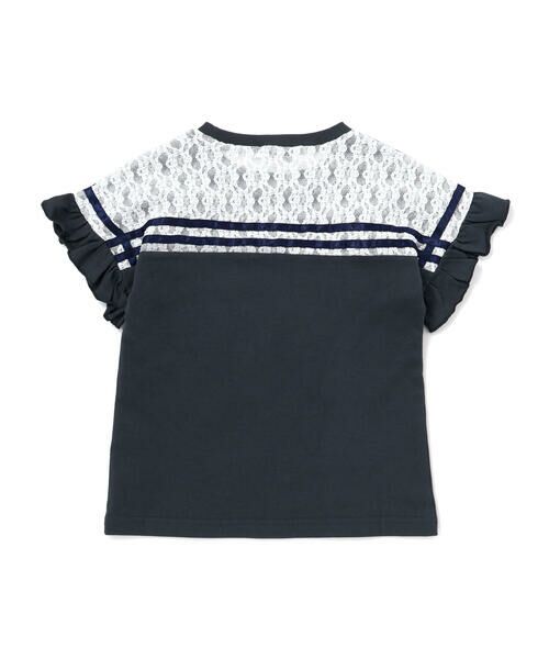 nexchic / ネクシック Tシャツ | 後ろ切り替えセーラー風パッチ刺しゅうTシャツ(110~150cm) | 詳細14