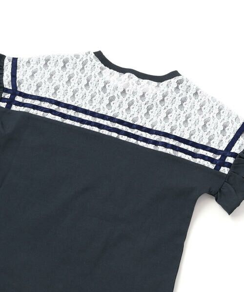 nexchic / ネクシック Tシャツ | 後ろ切り替えセーラー風パッチ刺しゅうTシャツ(110~150cm) | 詳細15